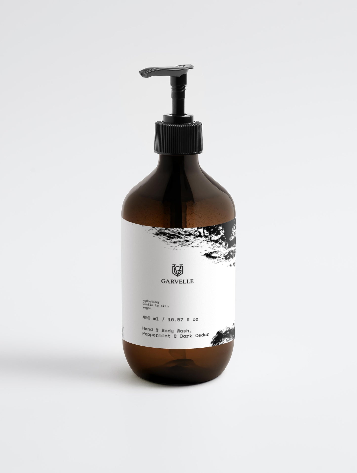 Garvelle Body Wash, Peppermint & Dark Cedar