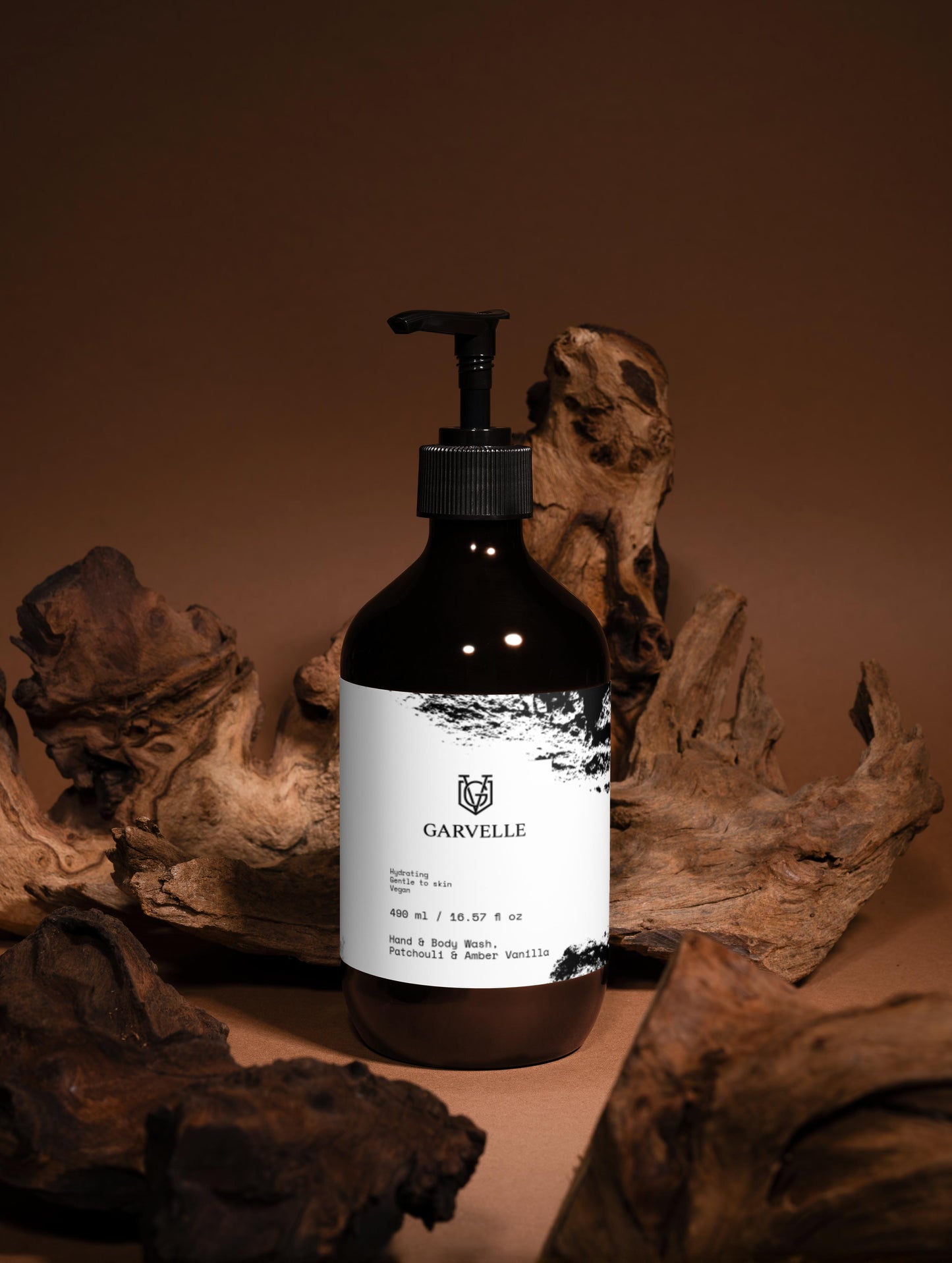 Garvelle Body Wash, Patchouli & Amber Vanilla
