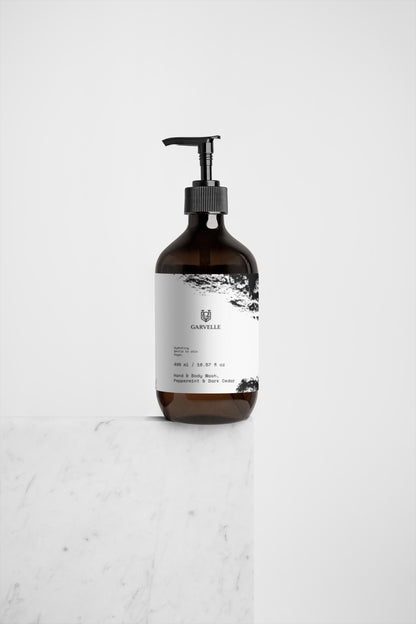 Garvelle Body Wash, Peppermint & Dark Cedar